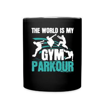 The world is my gym Parkour Free Lau - Full Colour Mug - black - Front