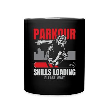 Parkour Freies Laufen Traceur Freestyle Sport - Tasse einfarbig - Schwarz - Vorne