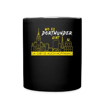 Dortmunder Hoffnung Stadt Dortmund - Tasse einfarbig - Schwarz - Vorne