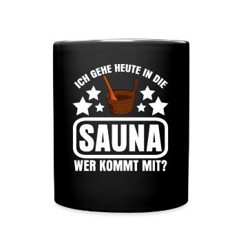 Sauna Saunist Saunameister Saunieren - Tasse einfarbig - Schwarz - Vorne