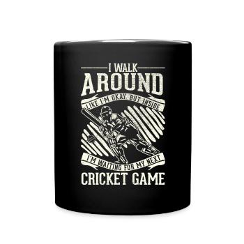 Ich Gehe Gut Herum - Cricket - Tasse einfarbig - Schwarz - Vorne