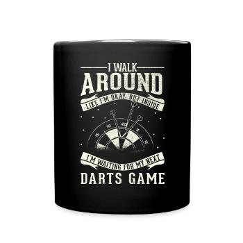 Je me promène, d’accord - Fléchettes - Mug uni - noir - Devant