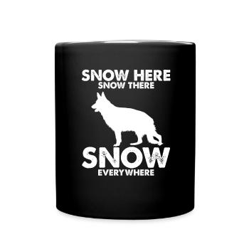 Design Deutscher Schäferhund Polizei Design - Tasse einfarbig - Schwarz - Vorne