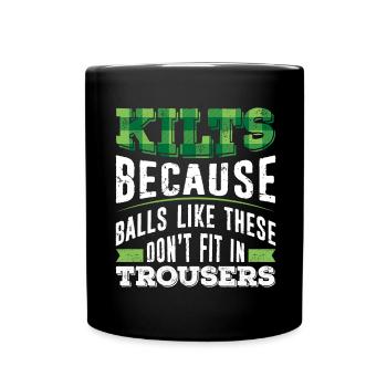 Kilt Costume écossais Dicton - Mug uni - noir - Devant