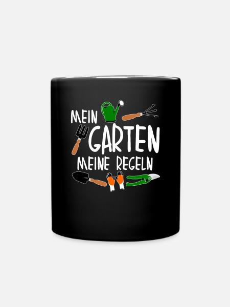 Galabauer Garten Regeln Gärtner - Tasse einfarbig - Schwarz