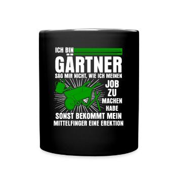 Galabauer Gartenbau Galabau Gärtner - Tasse einfarbig - Schwarz - Vorne