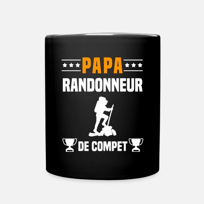 papa randonneur de compet cadeau papa randonnée - Mug uni - noir