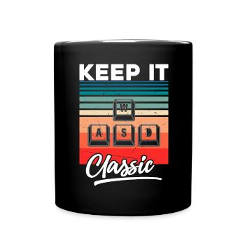 Video Games Spruch Classic Zocken - Tasse einfarbig - Schwarz - Vorne