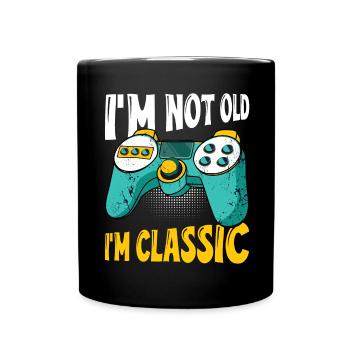 Video Games Spruch Classic Zocken - Tasse einfarbig - Schwarz - Vorne
