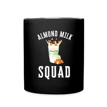 Almond Milk Dairy Free Vegan Milk Plant Based - Full Colour Mug - black - Front