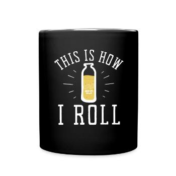 Almond Milk Dairy Free Vegan Milk Plant Based - Full Colour Mug - black - Front