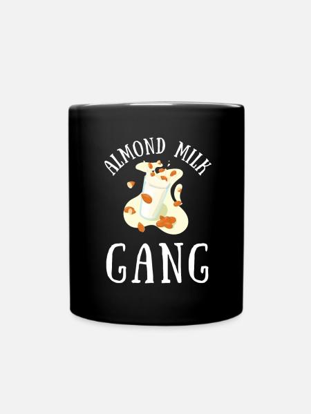 Lait d’amande sans produits laitiers végétaliens à base de plantes - Mug uni - noir