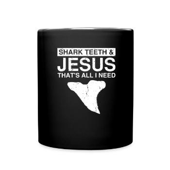 Paleontologist Designs Fossil Hunter Student - Full Colour Mug - black - Front