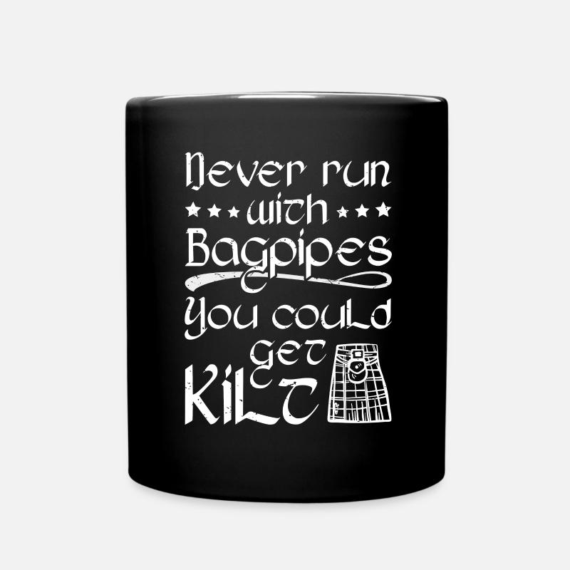Schottland Fans Tradition Kilt Schottenrock - Tasse einfarbig - Schwarz