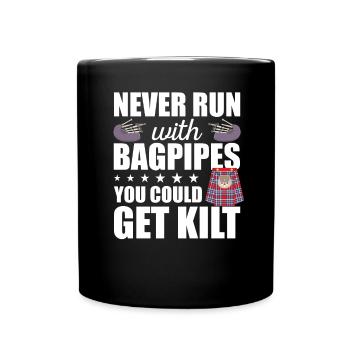Schottland Fans Tradition Kilt Schottenrock - Tasse einfarbig - Schwarz - Vorne