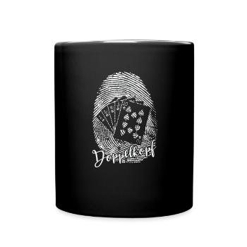 Jeu de carte ADN à double tête - Mug uni - noir - Devant