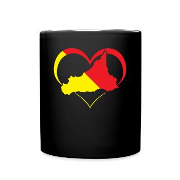 Sizilien Insel Italien Herz Sicilia - Tasse einfarbig - Schwarz - Vorne