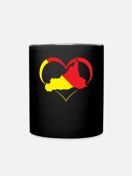 Sicile Île Italie Coeur Sicile - Mug uni - noir