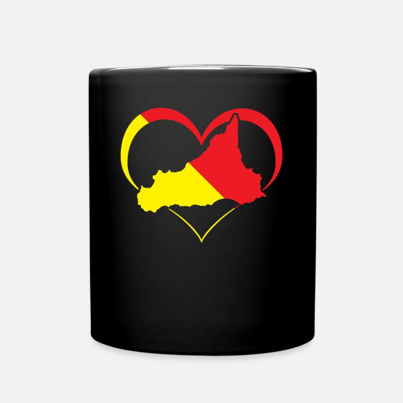 Sicile Île Italie Coeur Sicile - Mug uni - noir