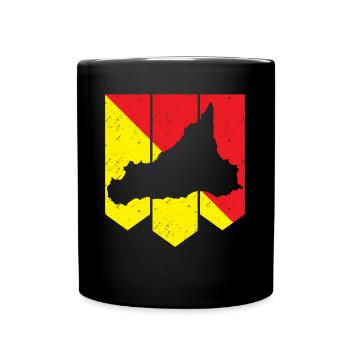 Sizilien Flagge Italien Sicilia - Tasse einfarbig - Schwarz - Vorne