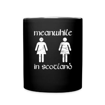 Schottisches Toilettenschild Schottland Kilt Rock - Tasse einfarbig - Schwarz - Vorne