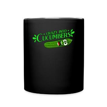 Cucumber Vegetable Gardener Gardener Cucumbers - Full Colour Mug - black - Front