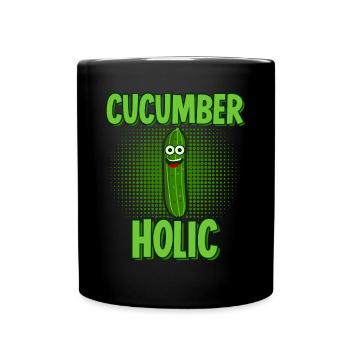 Cucumber Vegetable Gardener Sour Cucumbers - Full Colour Mug - black - Front