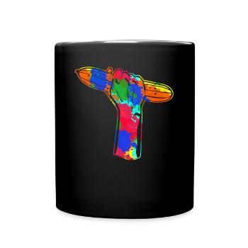 Gurke Vegetarier Vegan Gemüse Gurken - Tasse einfarbig - Schwarz - Vorne