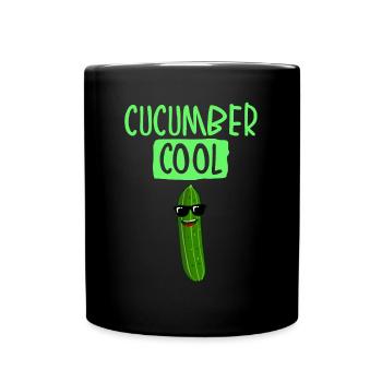 Cucumber Gardener Vegetable Gardener Cucumbers - Full Colour Mug - black - Front