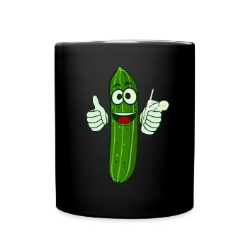 Gurke mir Cocktail Gärtner Gurken - Tasse einfarbig - Schwarz - Vorne