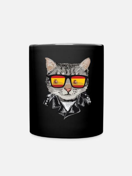 Lunettes de soleil Espagne Drapeau - Mug uni - noir