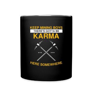 Gold Digger Gold Panning Gold Mining Designs - Full Colour Mug - black - Front