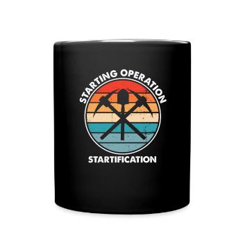 Goldwaschen Goldsucher Goldschüfer Design - Tasse einfarbig - Schwarz - Vorne
