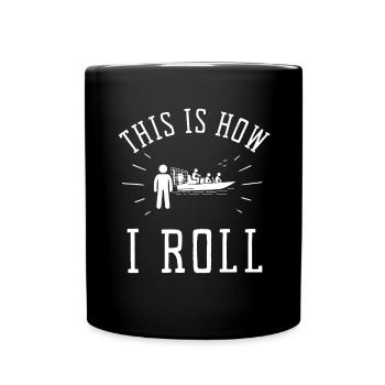 Hydroplane des marais Fanboat Airboating Hover - Mug uni - noir - Devant
