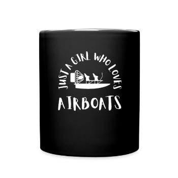 Hydroplane des marais Fanboat Airboating Hover - Mug uni - noir - Devant