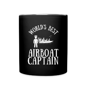 Hydroplane des marais Fanboat Airboating Hover - Mug uni - noir - Devant