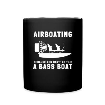 Hydroplane des marais Fanboat Airboating Hover - Mug uni - noir - Devant