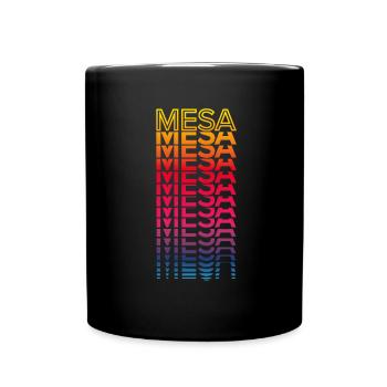 Retro Nostalgisch USA Stadt - Regenbogen Mesa - Tasse einfarbig - Schwarz - Vorne