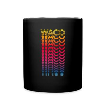 Retro Nostalgic USA City - Rainbow Waco - Mug uni - noir - Devant