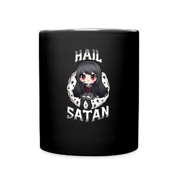 Hail Satan I Creepy Cute Witch - Full Colour Mug - black - Front