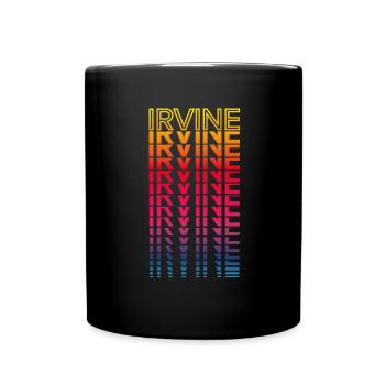 Retro Nostalgic USA City - Rainbow Irvine - Full Colour Mug - black - Front