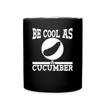 Gurke Gurken - Tasse einfarbig - Schwarz - Vorne