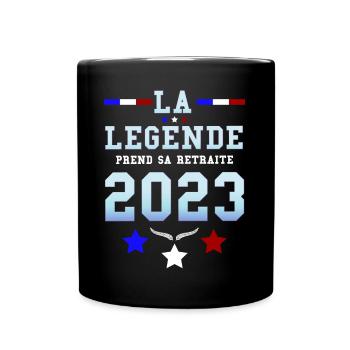 Retraite Papy legende en retraite 2023 - Mug uni - noir - Devant