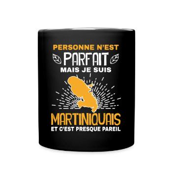 Martinique citation Drôle Homme Papa Martiniquais - Mug uni - noir - Devant