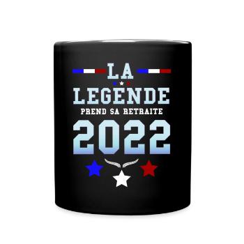 Départ legende en retraite 2022 Cadeau Collègue - Mug uni - noir - Devant