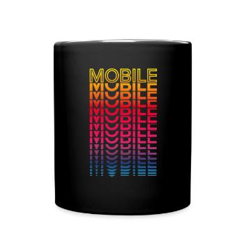 Retro Nostalgic USA City - Rainbow Mobile - Mug uni - noir - Devant