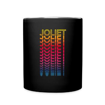 Retro Nostalgic USA City - Rainbow Joliet - Full Colour Mug - black - Front