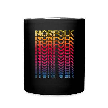 Retro Nostalgic USA City - Rainbow Norfolk - Full Colour Mug - black - Front