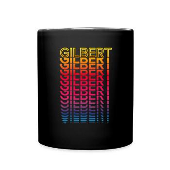 Retro Nostalgic USA City - Rainbow Gilbert - Full Colour Mug - black - Front
