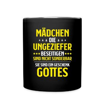 Schädlingsbekämpfer Kammerjäger Exterminator - Tasse einfarbig - Schwarz - Vorne